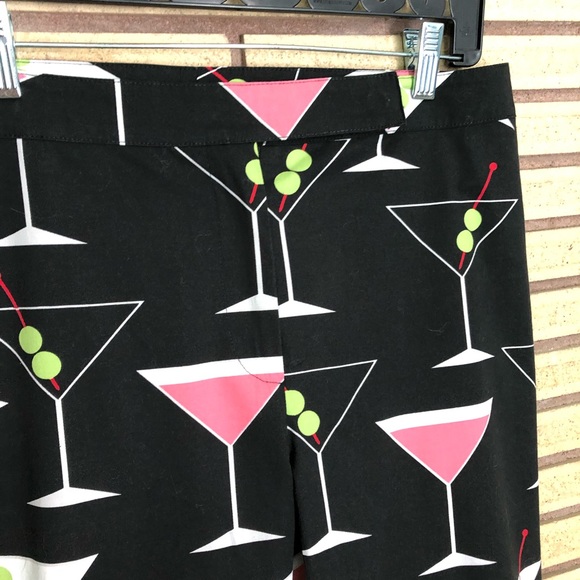 Cotton Martini Cocktail Print Pants - Waist 32 - Picture 6 of 11